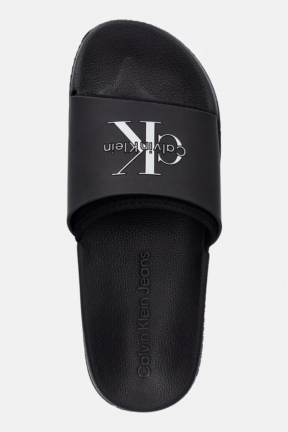 Calvin Klein klapki męskie ESS SLIDE RUBBER NEOPRENE czarny HM0HM02229