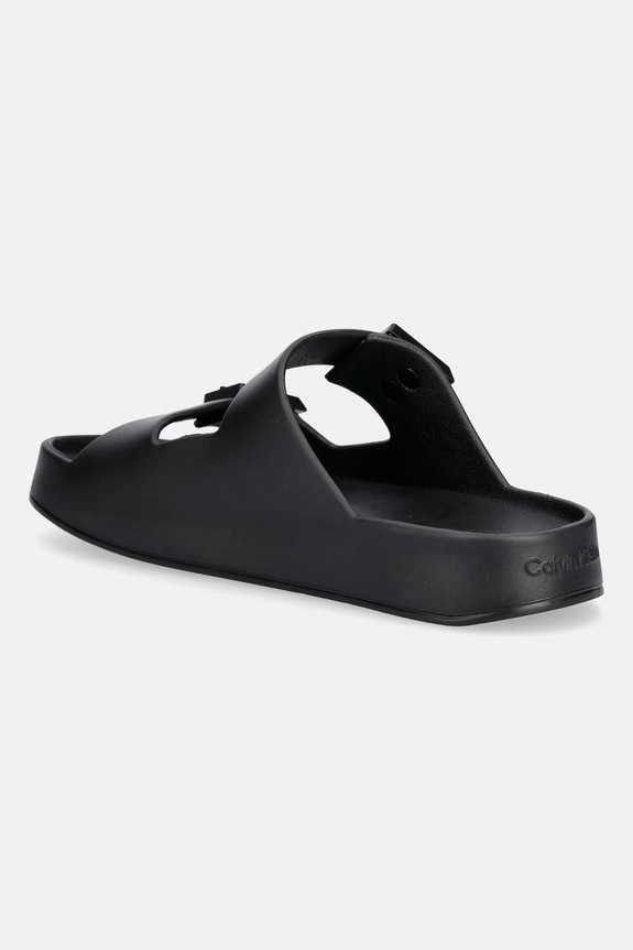 Boty Calvin Klein pantofle pánské ERGON EVA DOUBLE BAR SANDAL HM0HM02116 černá