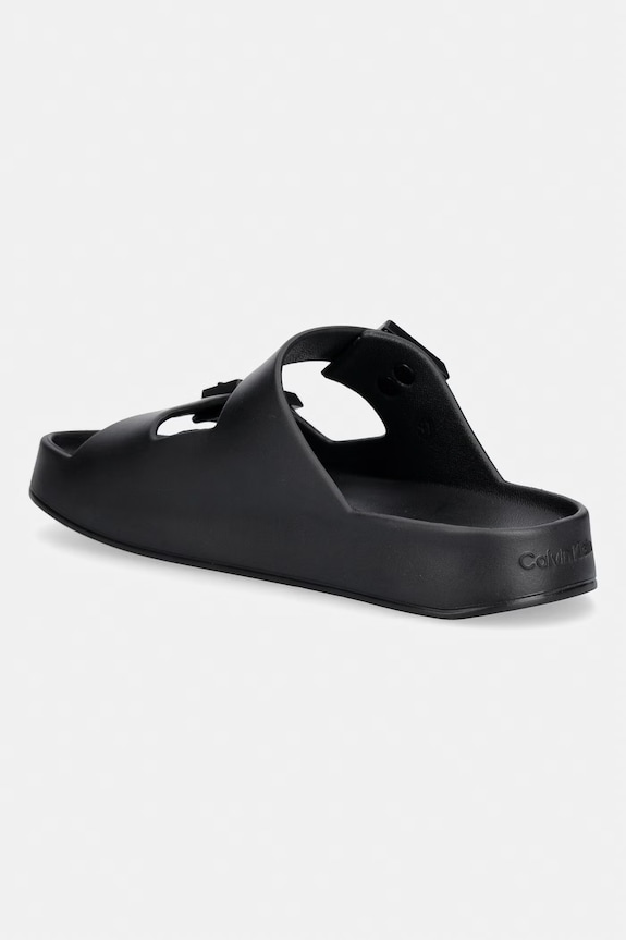 Boty Calvin Klein pantofle pánské ERGON EVA DOUBLE BAR SANDAL HM0HM02116 černá