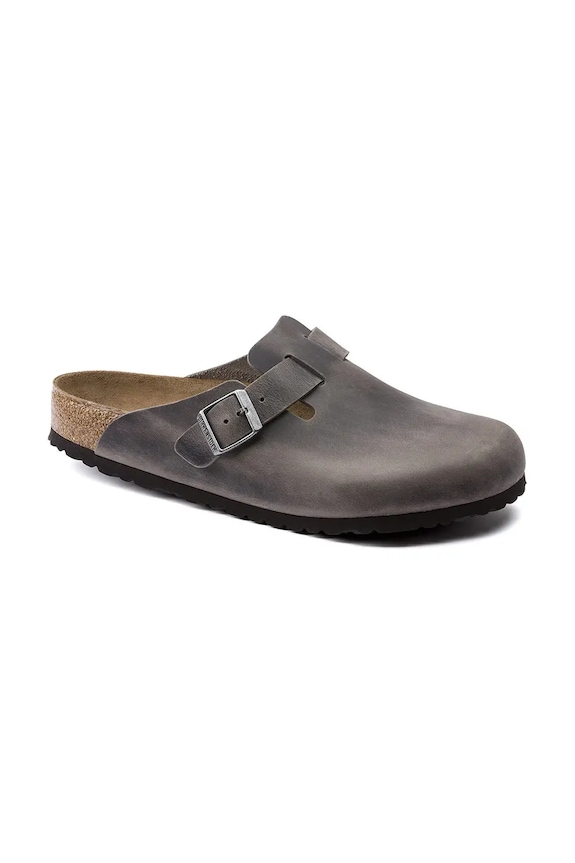 Birkenstock Boston Flip-flops mules Men's leather 1013255 gray SS26