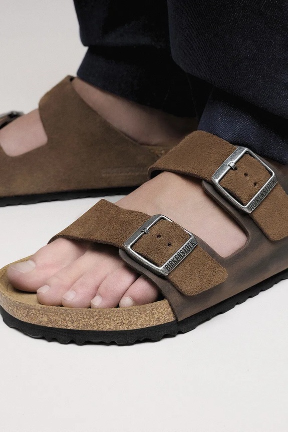 Birkenstock σαγιονάρες ανδρικές σουέτ Arizona 1030677.N