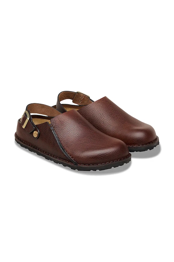 Birkenstock σαγιονάρες Μουλάρια Ανδρικές από δέρμα Lutry καφέ 1031314
