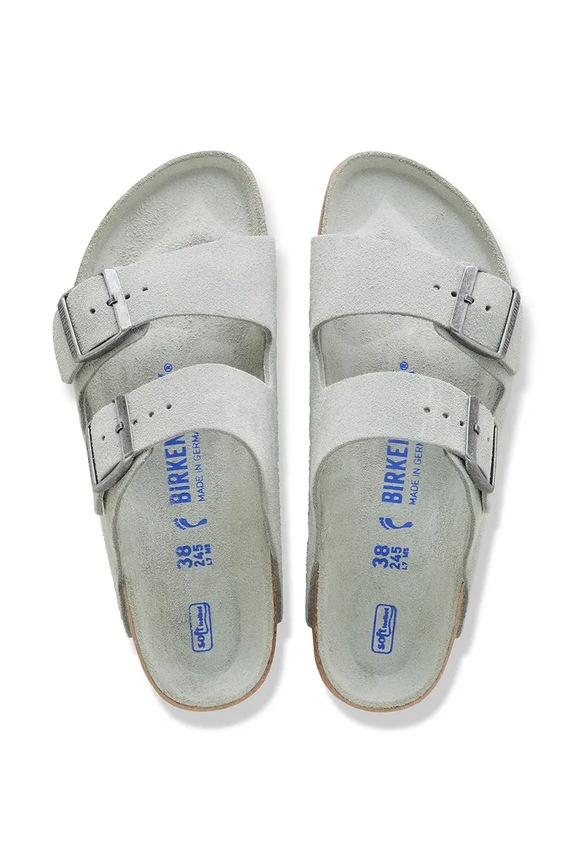 Birkenstock σαγιονάρες ανδρικές σουέτ Arizona πράσινο 1031576