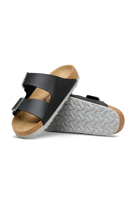 Birkenstock σαγιονάρες Ανδρικές δερμάτινες Arizona μαύρο 1032018