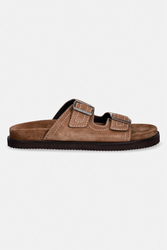 Gant мъжки чехли от велур Fairfo 32663295.G771 кафяв SS26