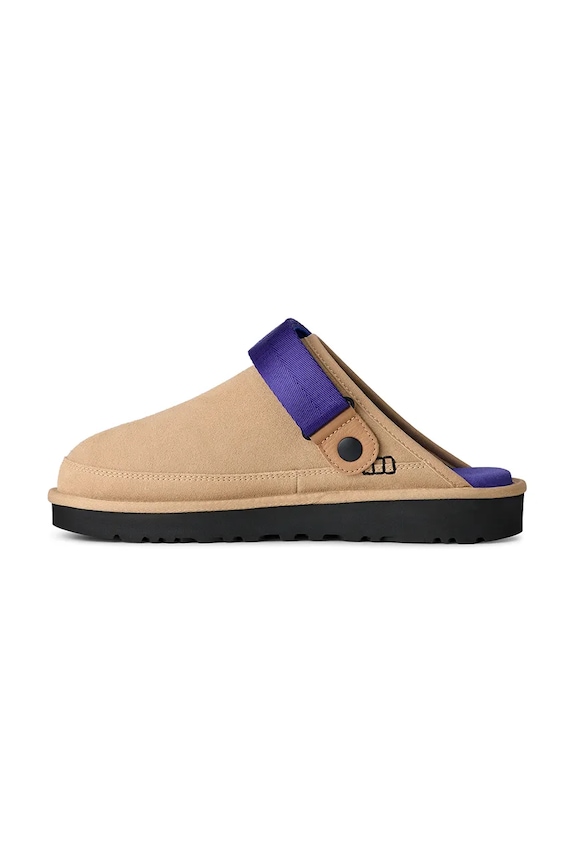 UGG klapki zamszowe M Goldencoast Clog II beżowy 1166915.SDRG