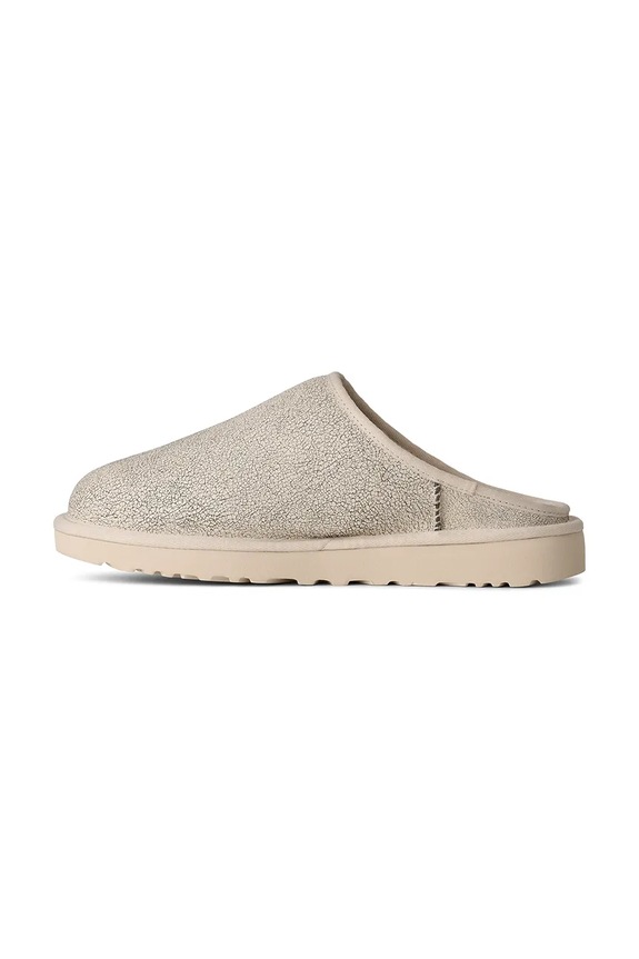 UGG papuče pánske kožené M Classic Slip-On Crackle béžová 1177750.JSM