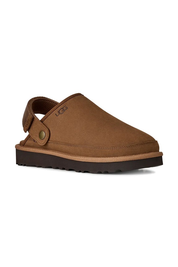 Natikači iz nubuka UGG M Goldencoast Clog II Nubuck 1178670.DKC rjava SS26