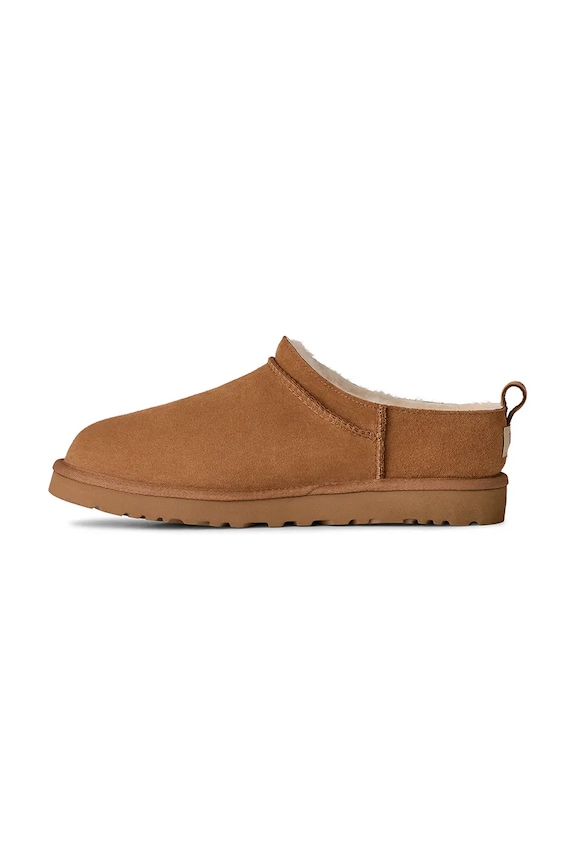 Kućne papuče od brušene kože UGG M Classic Micro smeđa 1180190.CHE