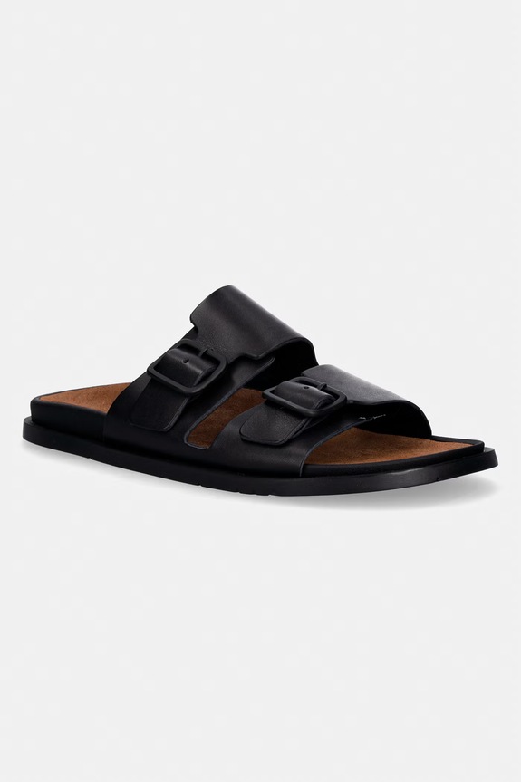 Camper šľapky pánske kožené Lluc Sandal čierna K101091.001
