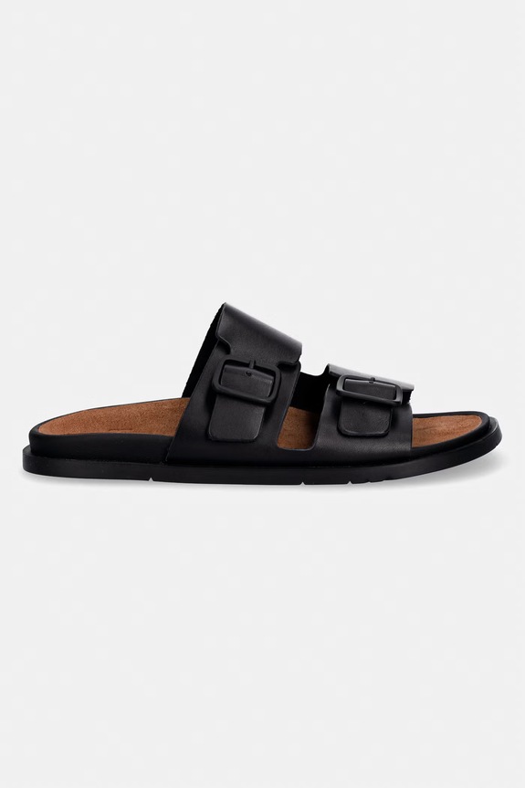 Camper šľapky pánske kožené Lluc Sandal K101091.001 čierna SS26