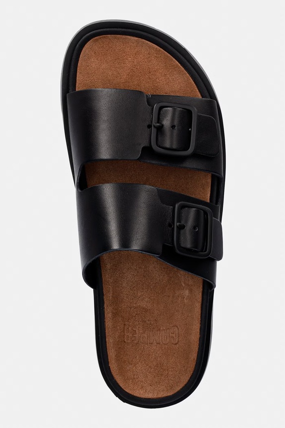 Camper šľapky pánske kožené Lluc Sandal čierna K101091.001