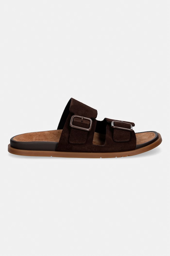 Camper klapki męskie zamszowe Lluc Sandal K101091.005 brązowy SS26