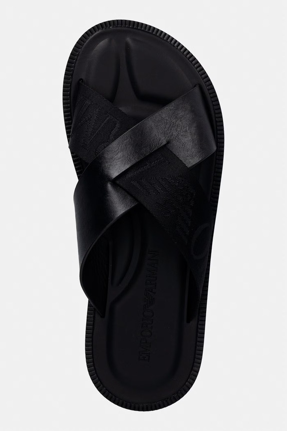Emporio Armani ciabatte slide da uomo nero X4P124.XN787.K001