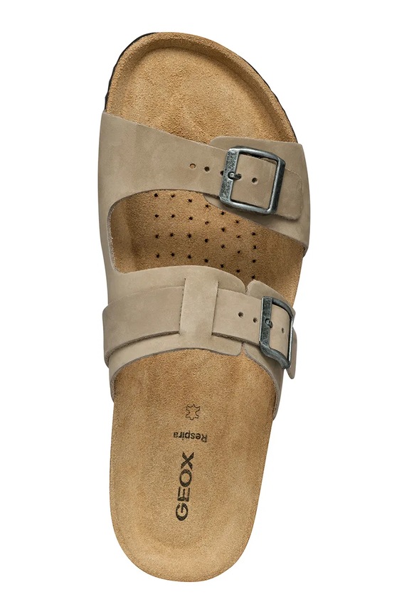 Замшевые шлепанцы Geox U SANDAL GHITA U159VB00032C1018 коричневый