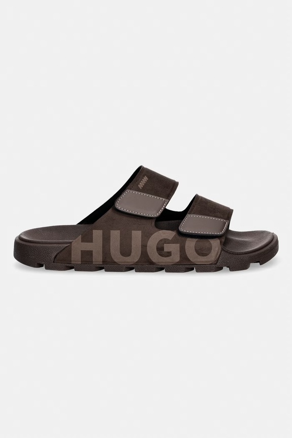 HUGO klapki Evander 50563303.241 brązowy SS26