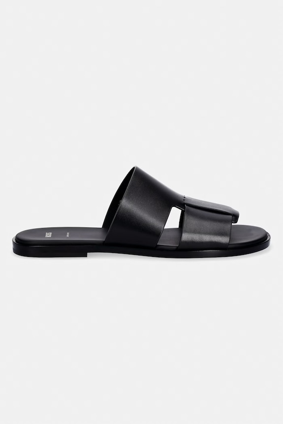 BOSS ciabatte slide da uomo in pelle Kael 50539243.001 nero SS26
