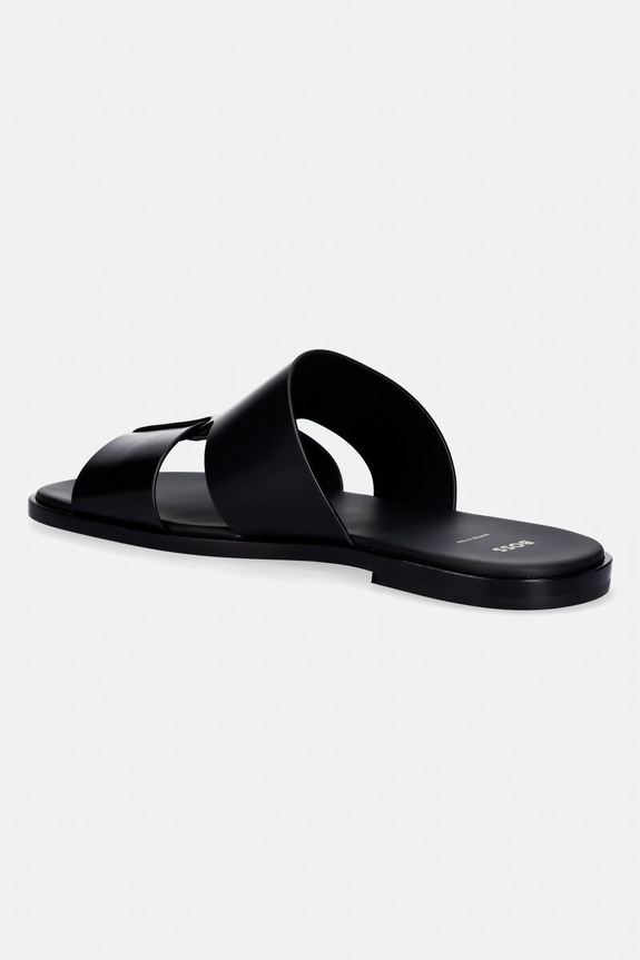 Scarpe BOSS ciabatte slide da uomo in pelle Kael 50539243.001 nero