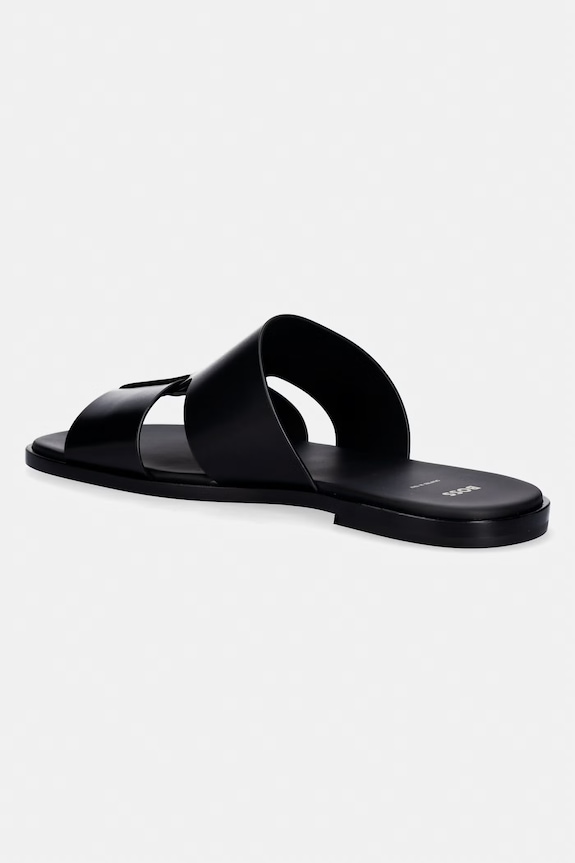 Scarpe BOSS ciabatte slide da uomo in pelle Kael 50539243.001 nero