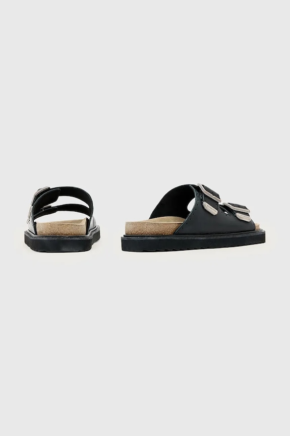 Παπούτσια Παντόφλες σουέτ AllSaints Randal Sandal M003FE μαύρο