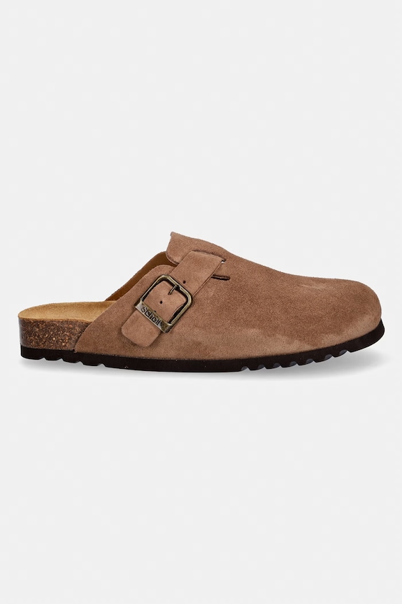 Scholl klapki zamszowe OLIVIER F325741062 brązowy SS26