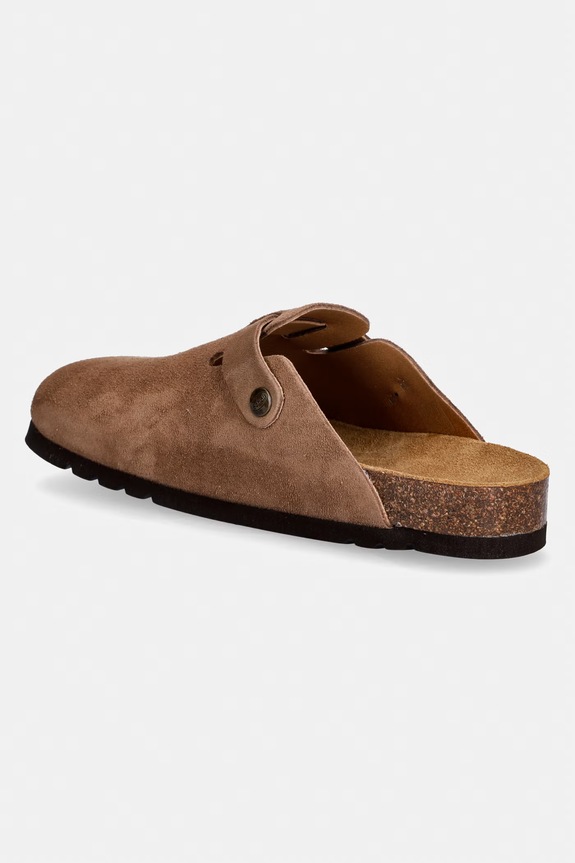 Obuwie Scholl klapki zamszowe OLIVIER F325741062 brązowy
