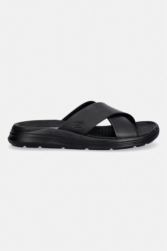 Skechers šľapky pánske kožené SARGO 205627 čierna SS26
