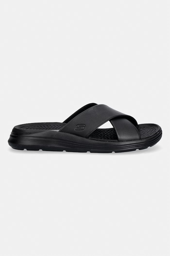 Skechers šľapky pánske kožené SARGO 205627 čierna SS26