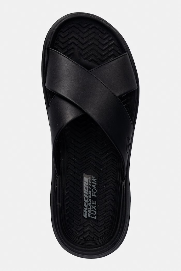 Skechers šľapky pánske kožené SARGO čierna 205627