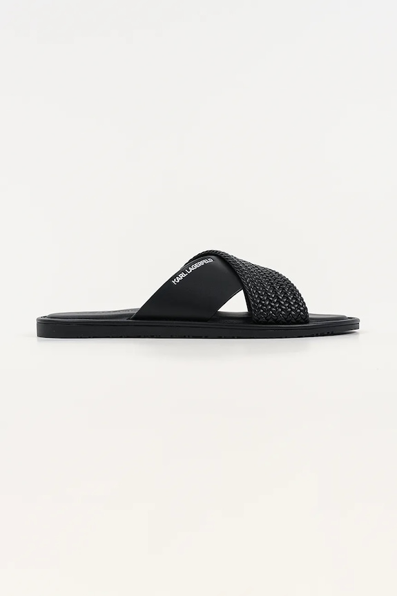 Кожаные шлепанцы Karl Lagerfeld Kastor Iv чёрный KL70214C.000