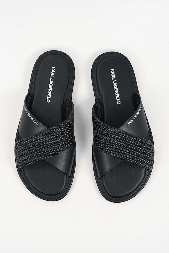 Кожаные шлепанцы Karl Lagerfeld Kastor Iv чёрный KL70214C.000