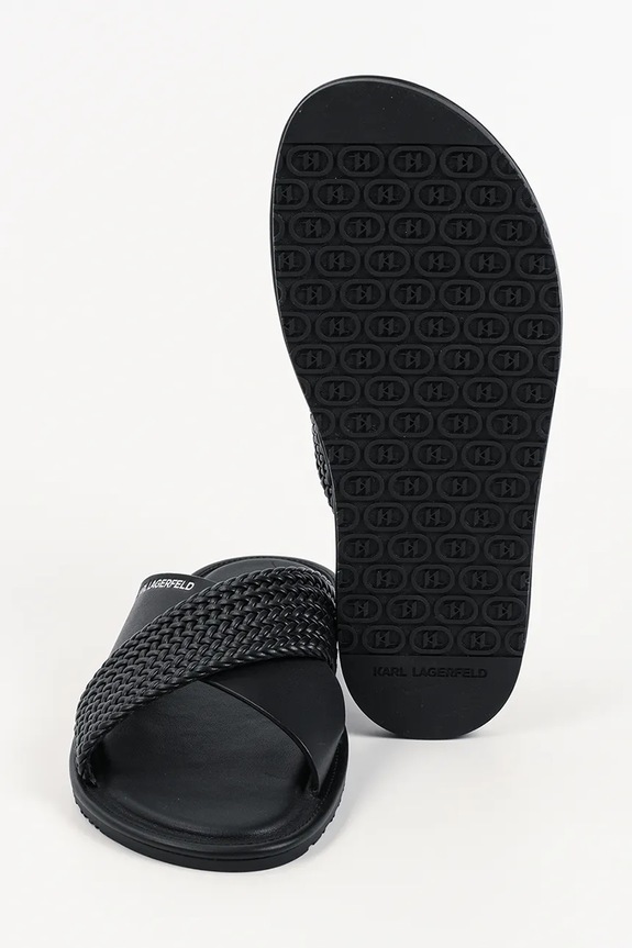 Кожаные шлепанцы Karl Lagerfeld Kastor Iv KL70214C.000 чёрный