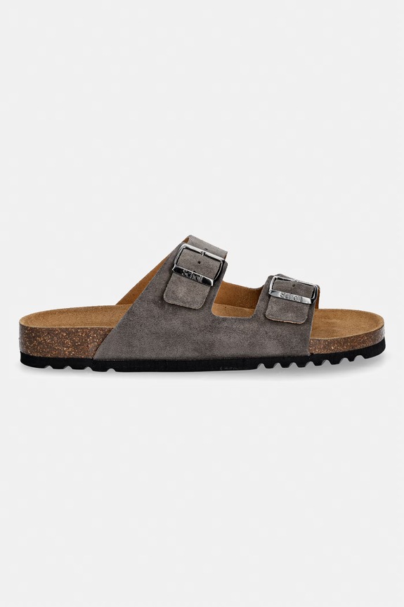Scholl klapki męskie zamszowe JULIEN F300741029 szary SS26