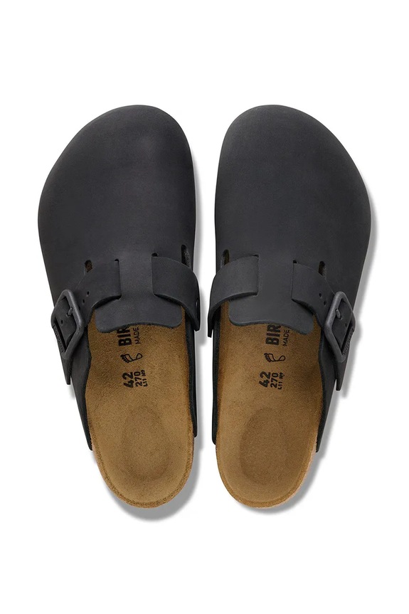 Birkenstock σαγιονάρες Μουλάρια nubuck Boston 1031585 μαύρο