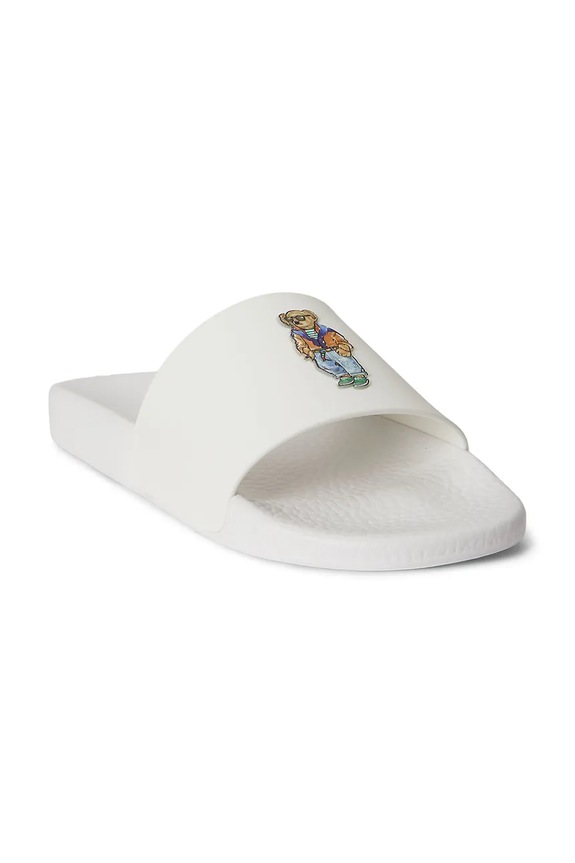 Polo Ralph Lauren papuci pentru piscină Polo Slide alb 809P09762001.100