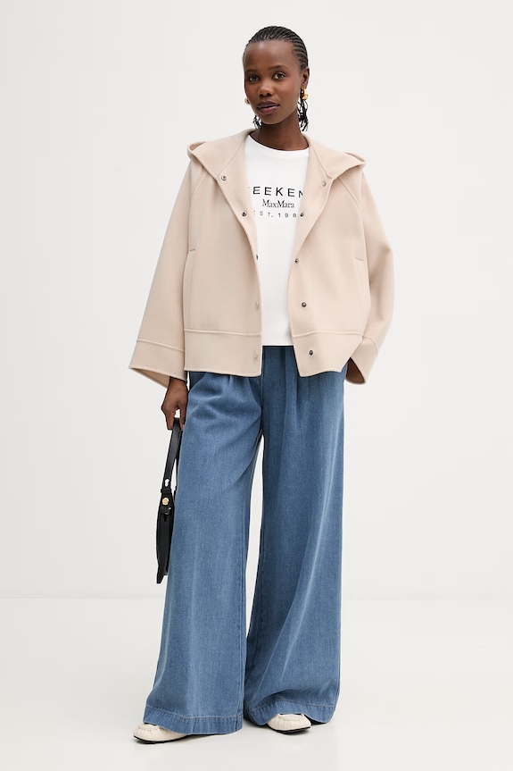 Weekend Max Mara haină cu lână OLIATO 2615081021600 bej SS26