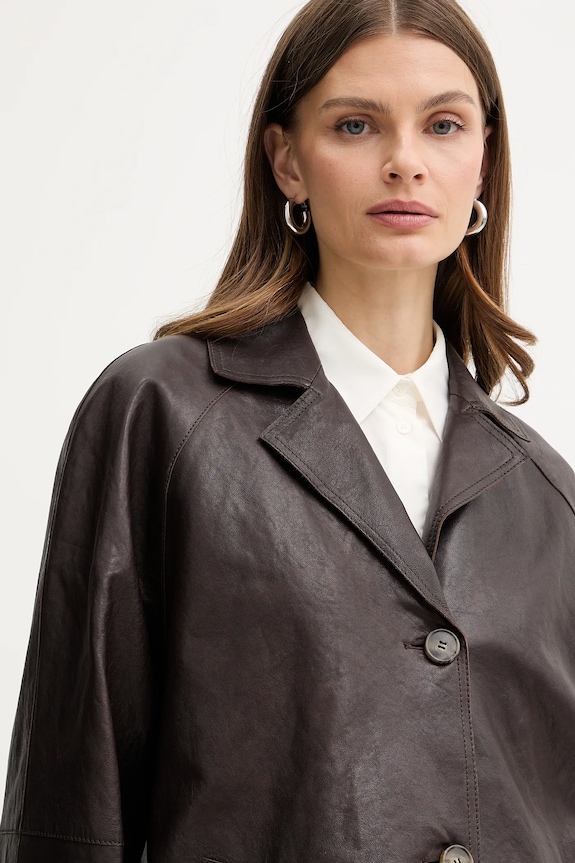 Weekend Max Mara cappotto in pelle CAMINO marrone 2615471011600