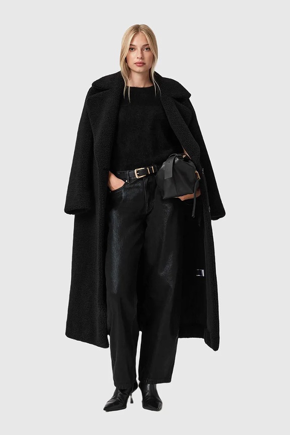 AllSaints płaszcz W062OB czarny