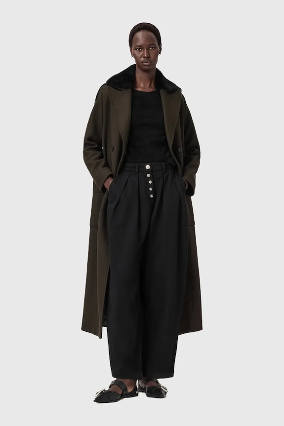 AllSaints cappotto con lana non isolato verde W060OD