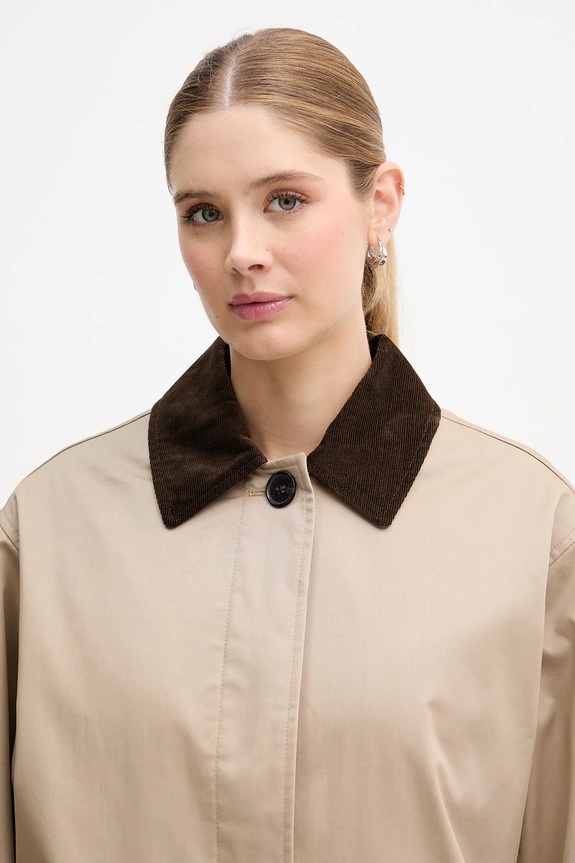 Kabát Tommy Hilfiger béžová WW0WW47765