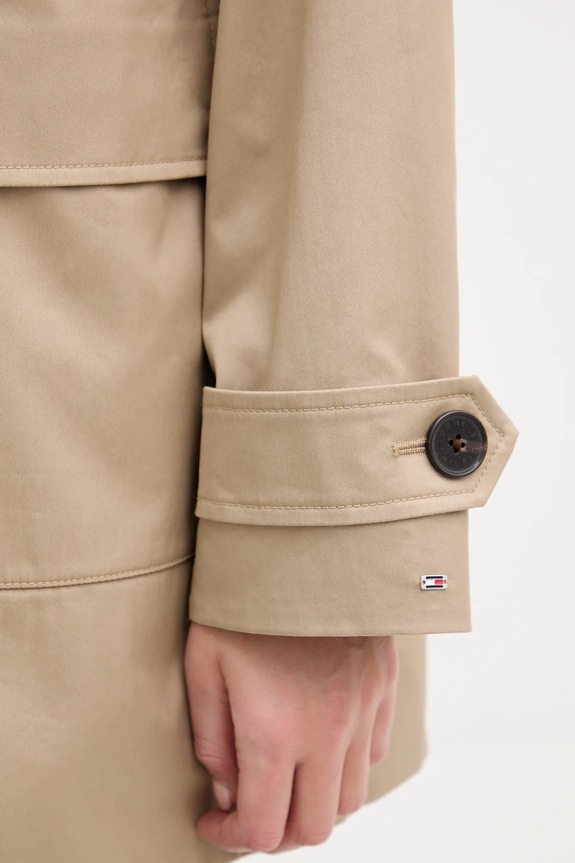 Kabát Tommy Hilfiger WW0WW47765 béžová