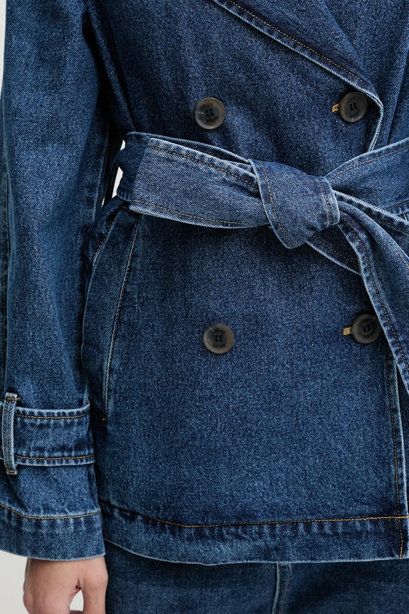 Dkny palton jeans DL5MPV83 albastru