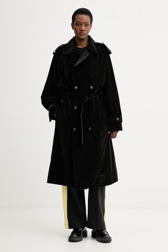 Rains trencz 12620 Trench Coat W3 nieocieplane czarny 12620.158