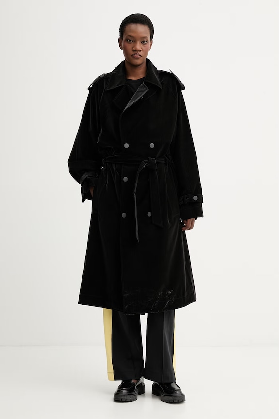 Rains trencz 12620 Trench Coat W3 nieocieplane czarny 12620.158