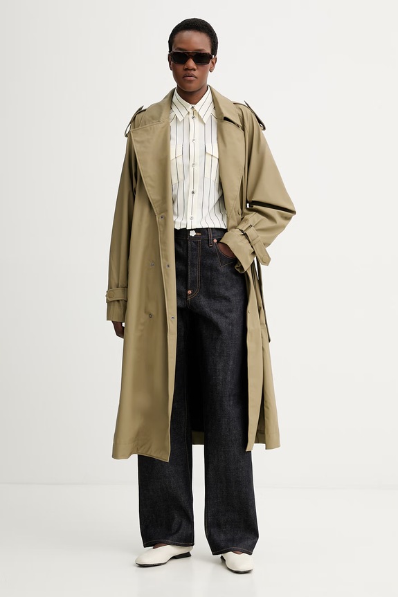 Rains trencz 12620 Trench Coat W3 12620.160 zielony SS26
