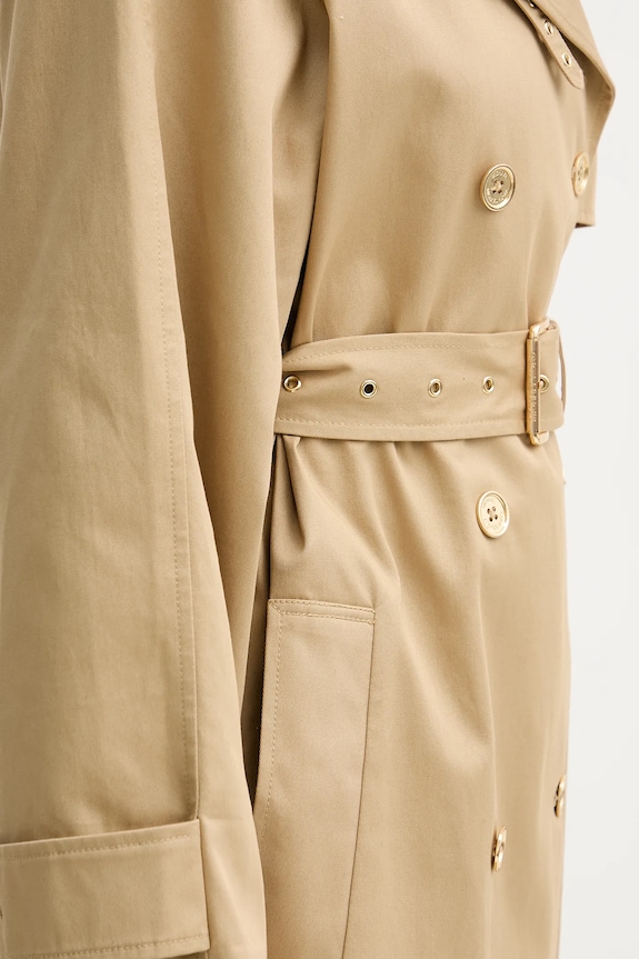 MICHAEL Michael Kors trencz bawełniany MR620FLKQH beżowy