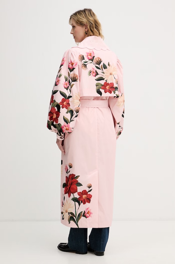 Oblečení Barbour dámský kabát x Farm Rio LSP0333 růžová