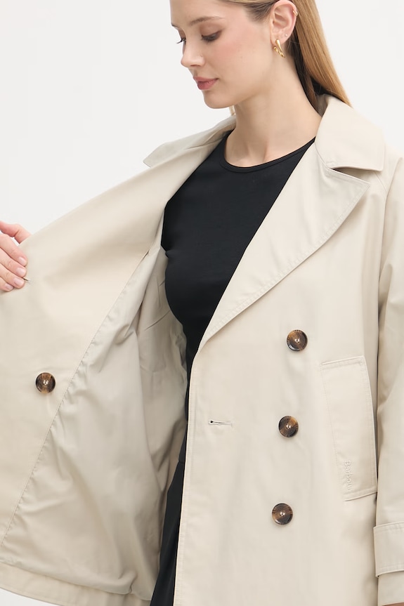 Barbour krótki trencz damski bawełniany Maisy LSP0235