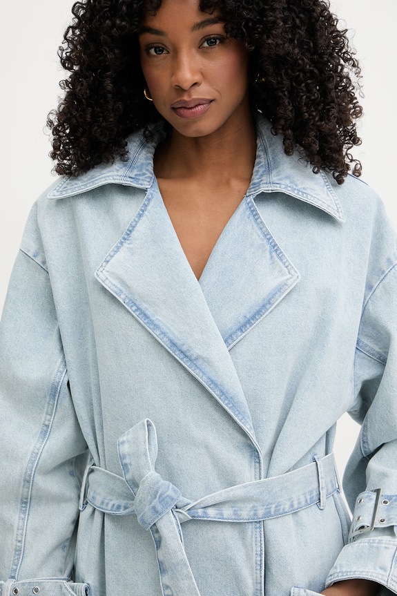 Gestuz trencz damski jeansowy niebieski 10911010