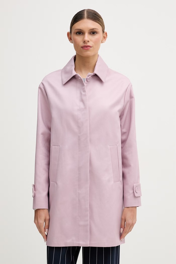 United Colors of Benetton Παλτό Γυναικείο βαμβακερό ροζ 2X2LDN098